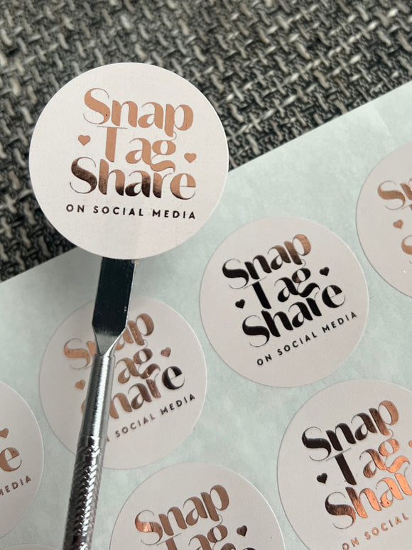 Snap - Tag - Share Metallic Foil Stickers