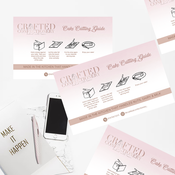 Personalised Cake Cutting Guide Stickers