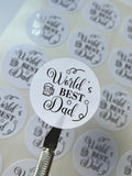 Fathers Day Metallic Foil Stickers (ANY COLOR BACKGROUND)