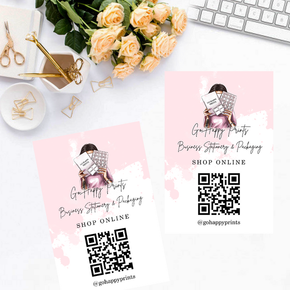 Predesigned QR code business cards (personalised card)