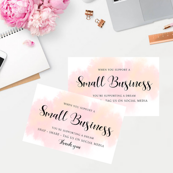 Pink ready made cards - Customized Business Stationery | Cards & Flyers | Stickers | Packaging - Go Happy Prints
