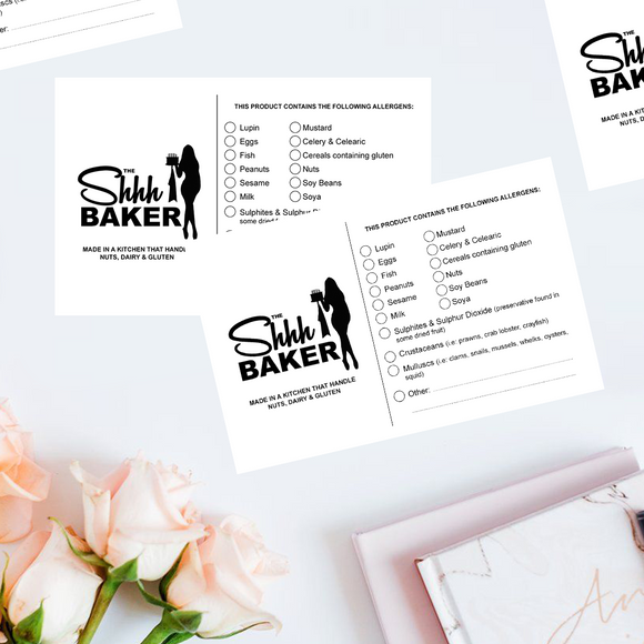 Personalised Allergen Labels - Customized Business Stationery | Cards & Flyers | Stickers | Packaging - Go Happy Prints