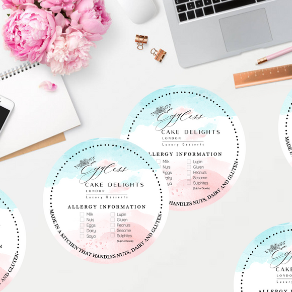 Circle Allergy stickers (3 sheets) - Customized Business Stationery | Cards & Flyers | Stickers | Packaging - Go Happy Prints