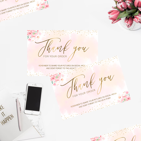 Thank you for your order cards - Customized Business Stationery | Cards & Flyers | Stickers | Packaging - Go Happy Prints