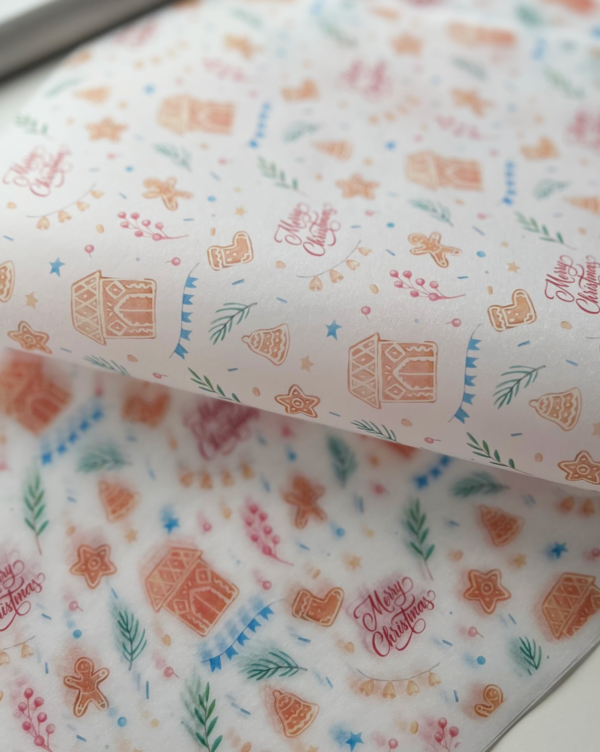 Merry Christmas Vellum Packaging Paper