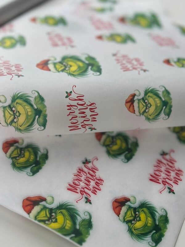 Christmas Grinch Vellum Packaging Paper