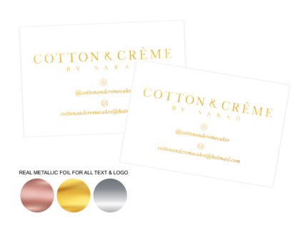 Personalised Metallic Foil Business Cards