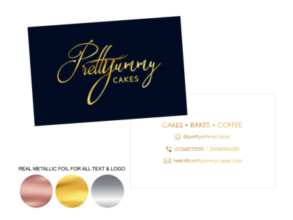 Personalised Luxury Metallic Foil Business Cards