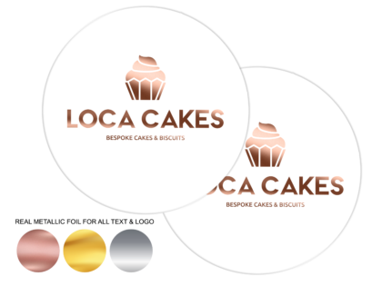 Custom Metallic Foil Logo Stickers