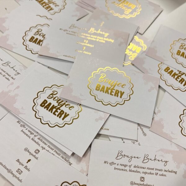 Personalised Luxury Metallic Foil Business Cards