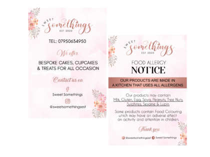 Personalised Allergy or Custom Text Posters