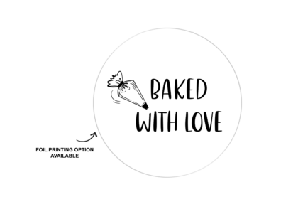 Personalised Baked with Love Stickers