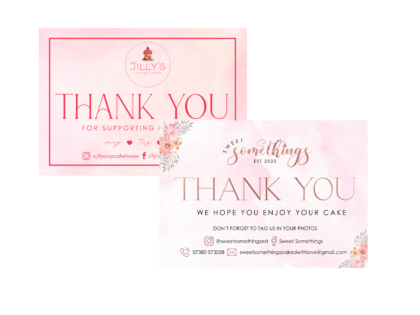 Personalised A6 Thank You Flyers