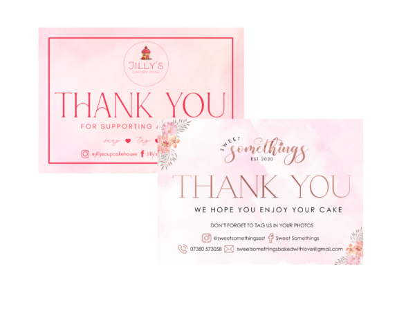 Personalised A6 Thank You Flyers