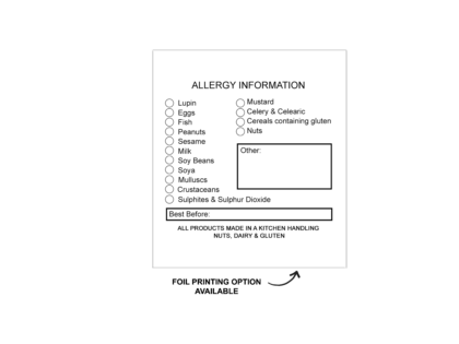 Personalised Allergy Labels