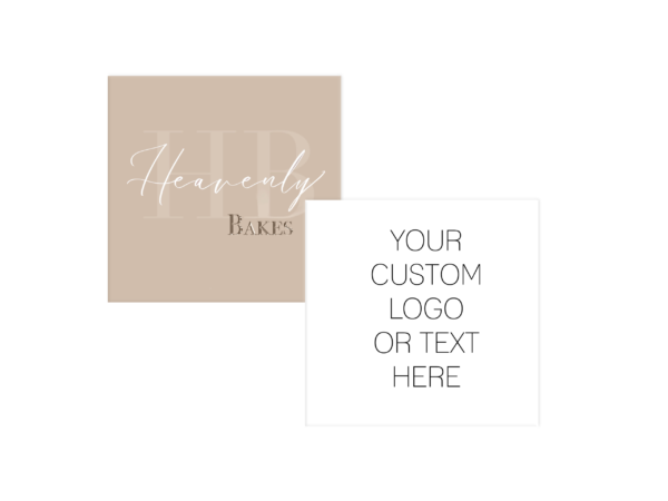Square Logo or Custom Text Stickers