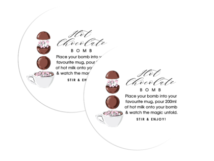 Hot Chocolate Bomb Stickers