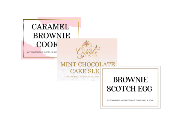 Personalised Market, Shop, Stall flavor cards