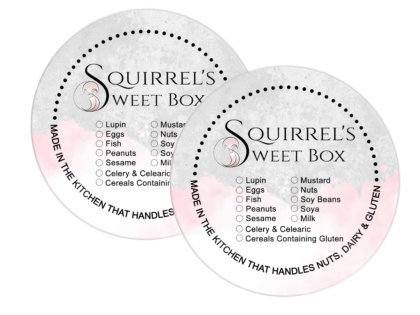 Personalised Circle Allergens Stickers