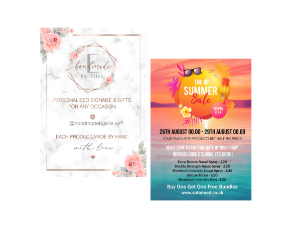 Personalised A6 Thank You Flyers (Copy)