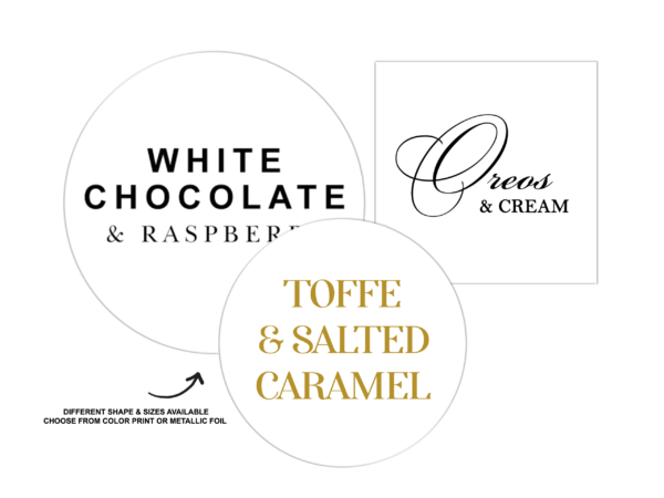 Personalised Bakery Flavor Stickers