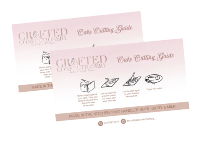 Custom Designed Bakers Cake Cutting Guide Labels