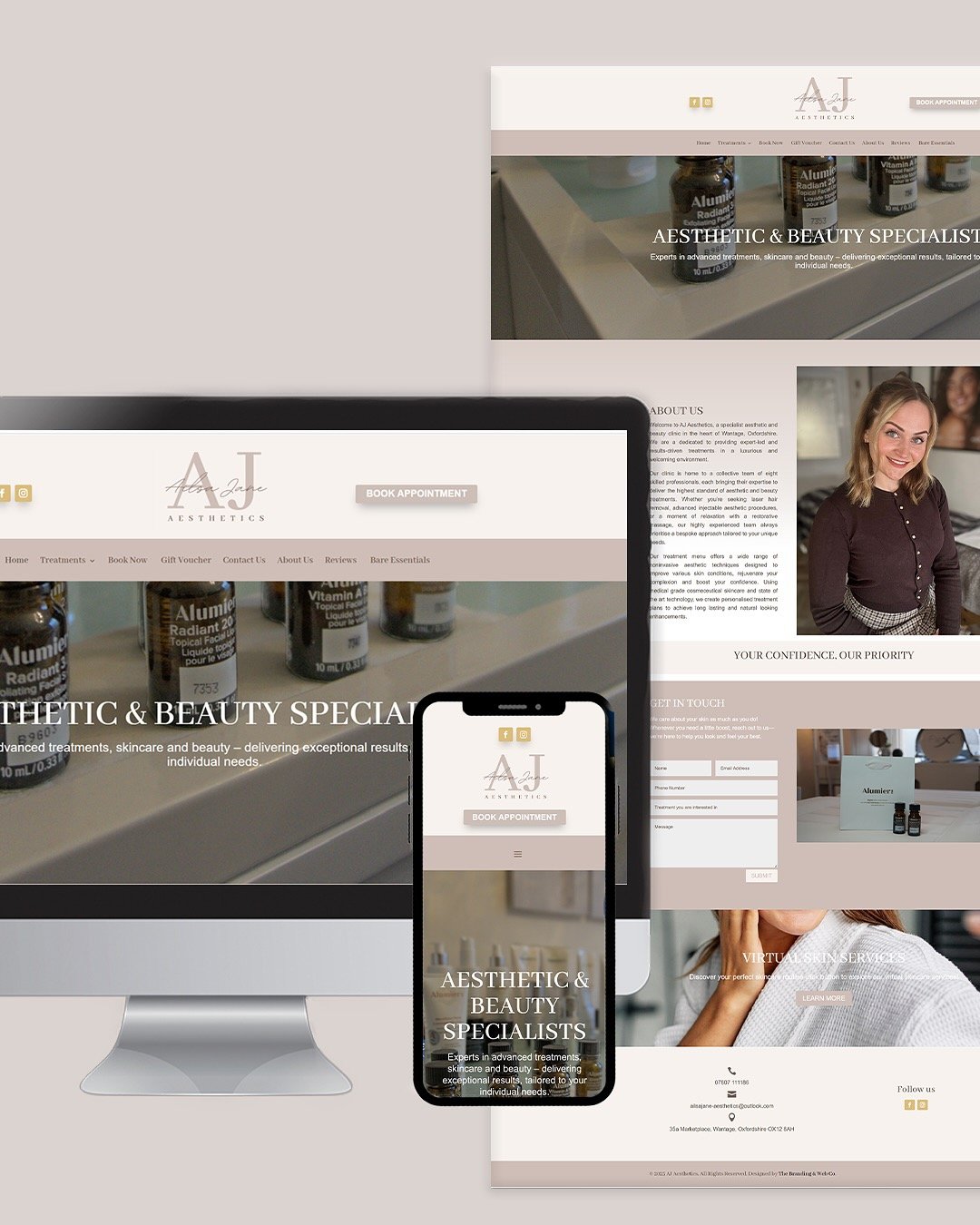 Beauty business website design