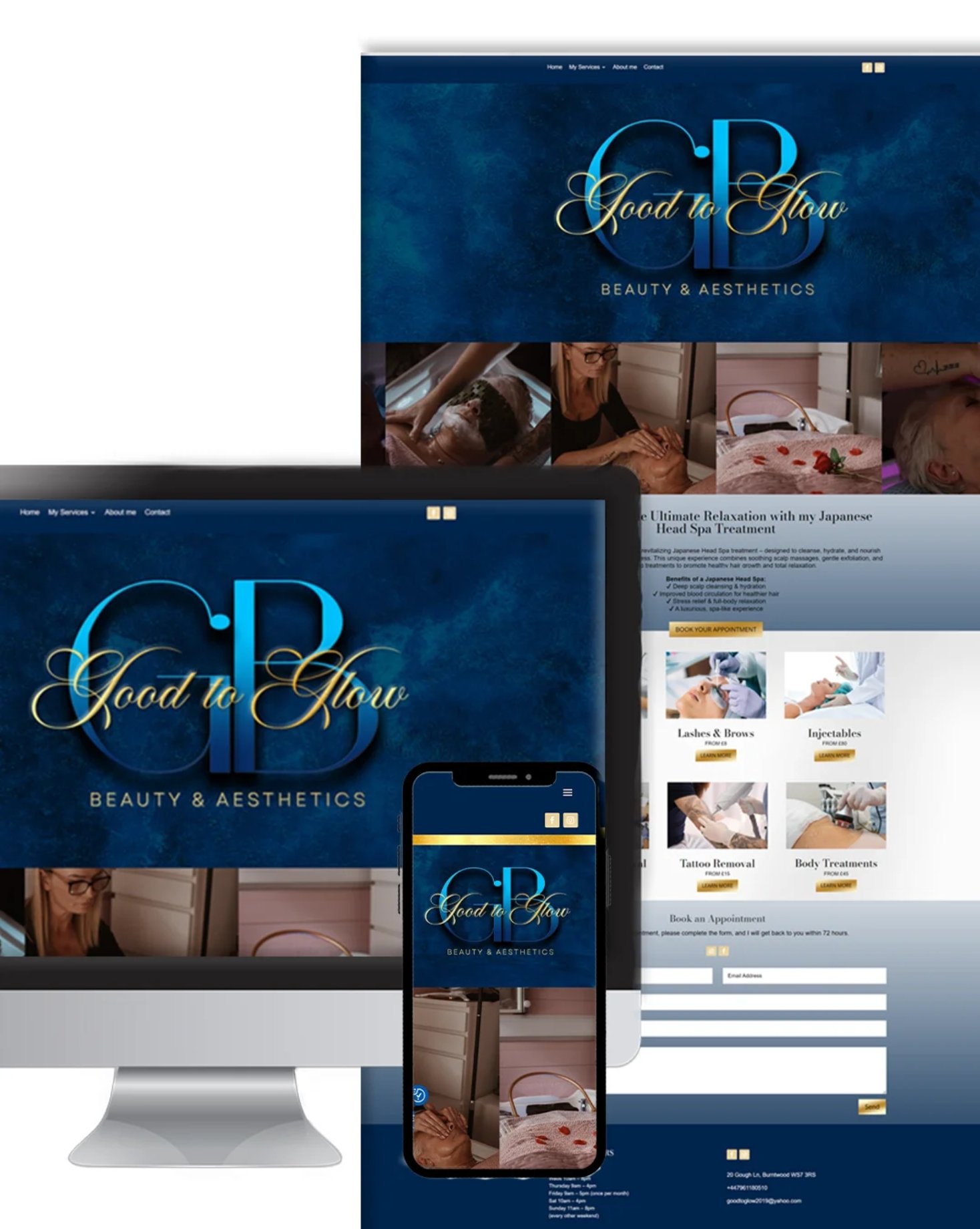 Professional beauty website design