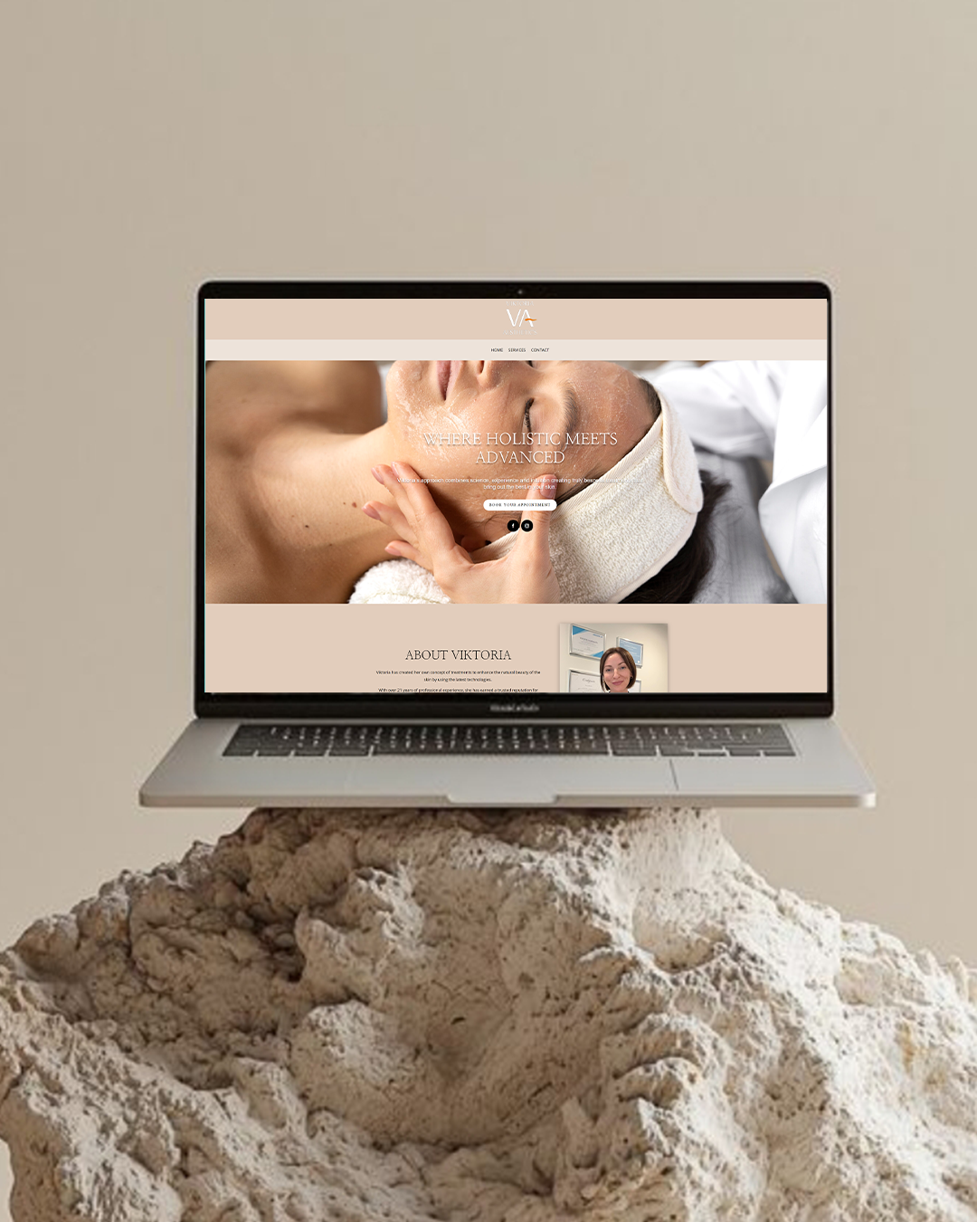 Website design for beauty brand