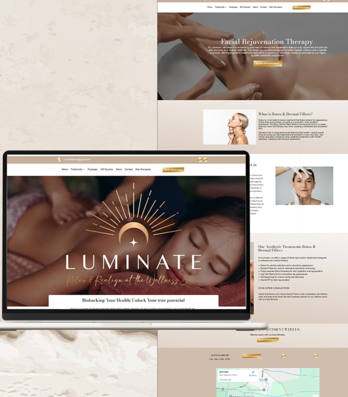 Beauty business website design