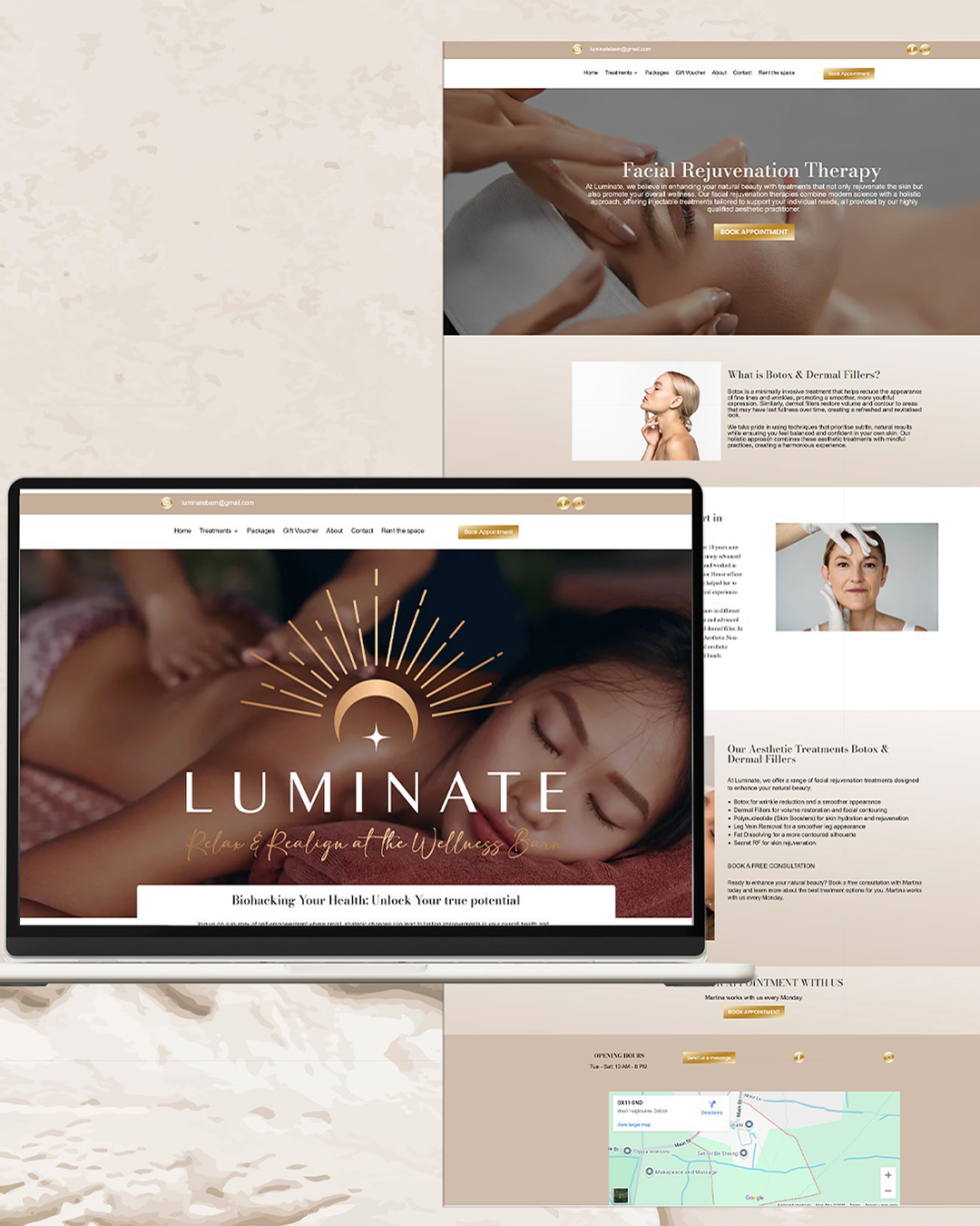 Beauty business website design